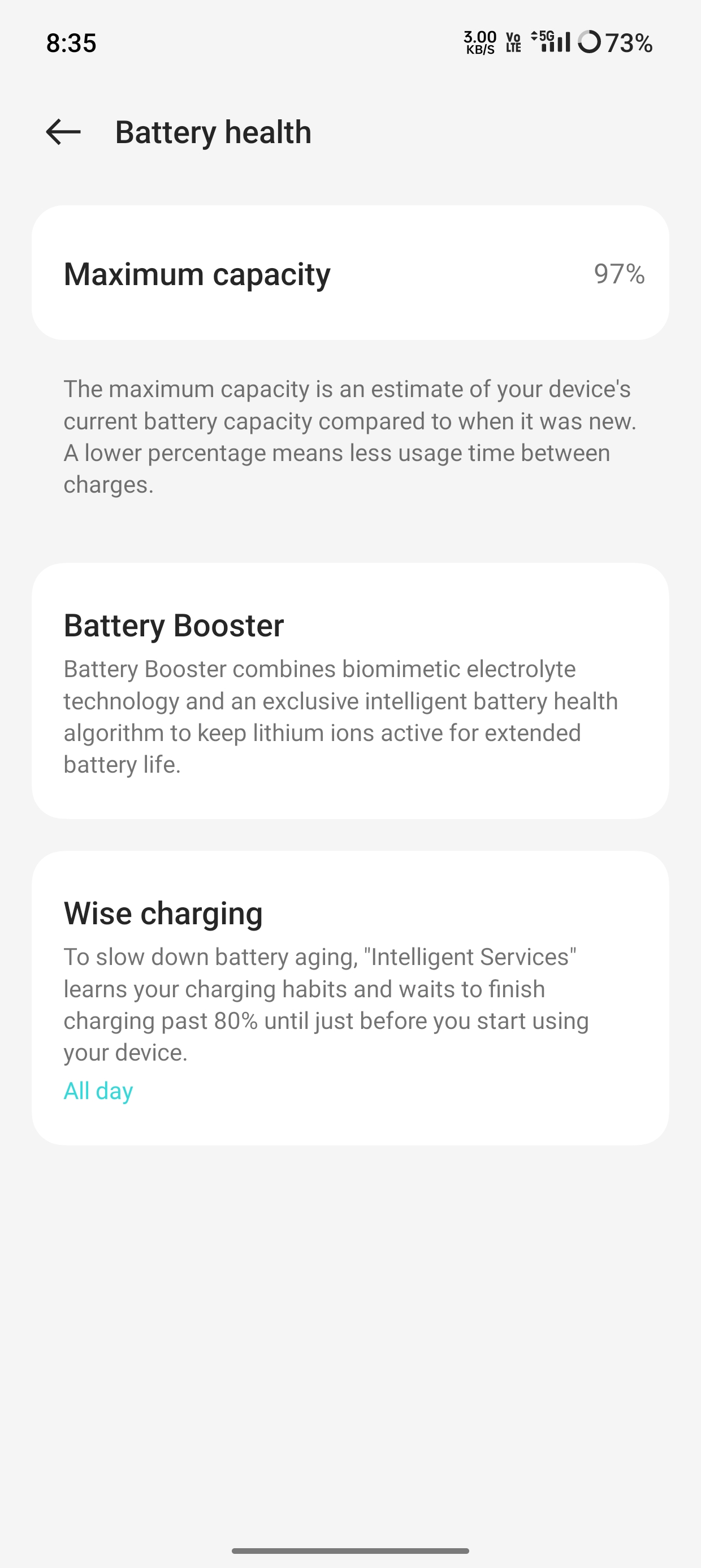 My oneplus 11r is very fast battery health drain after 6 mon