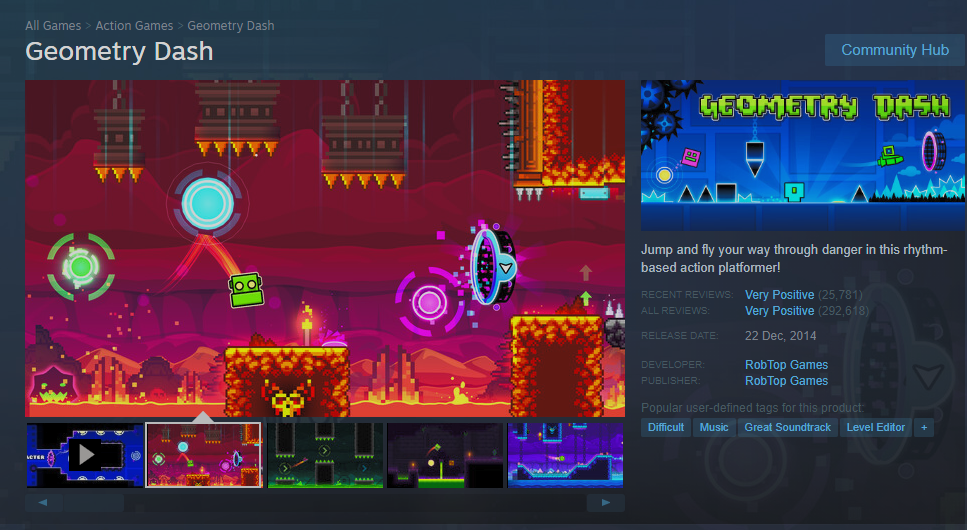 Geometry Dash - your favorite rhythm jump game