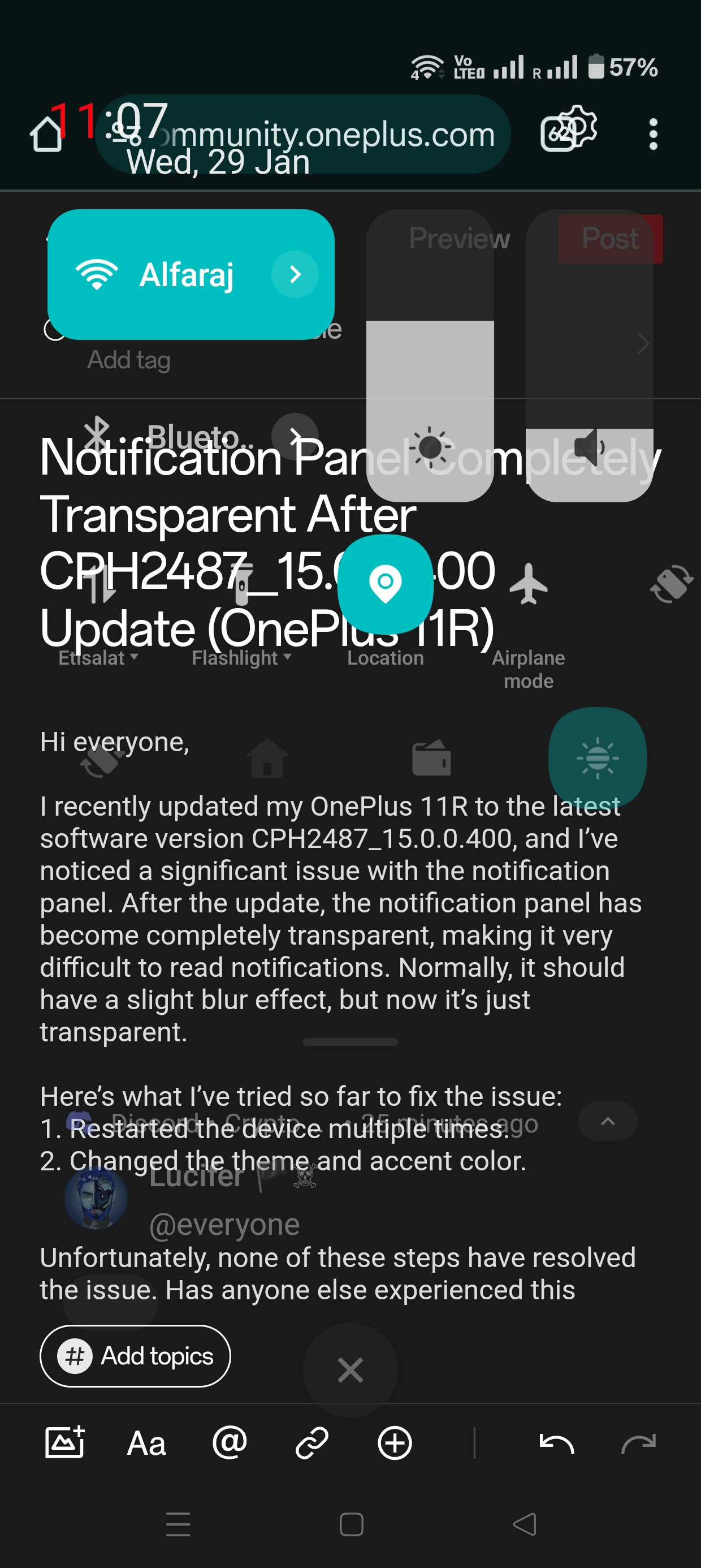 [CLOSED] Notification Panel Completely Transparent After CPH2487_15.0.0 ...