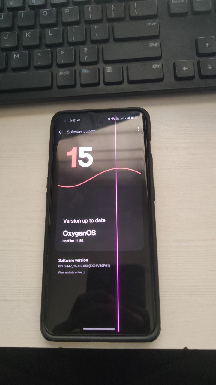 Pink Line Issue After Update on OnePlus 11 5GOnePlus Support