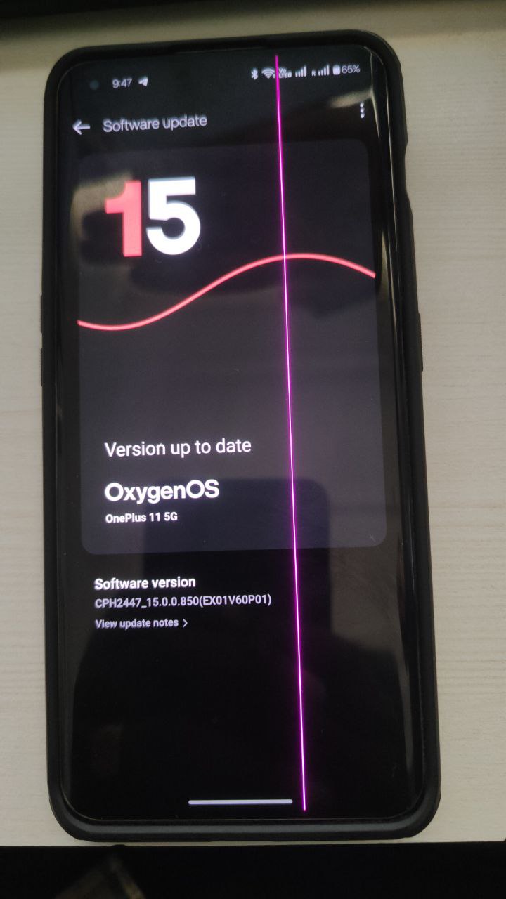 Pink Line Issue After Update on OnePlus 11 5GOnePlus Support
