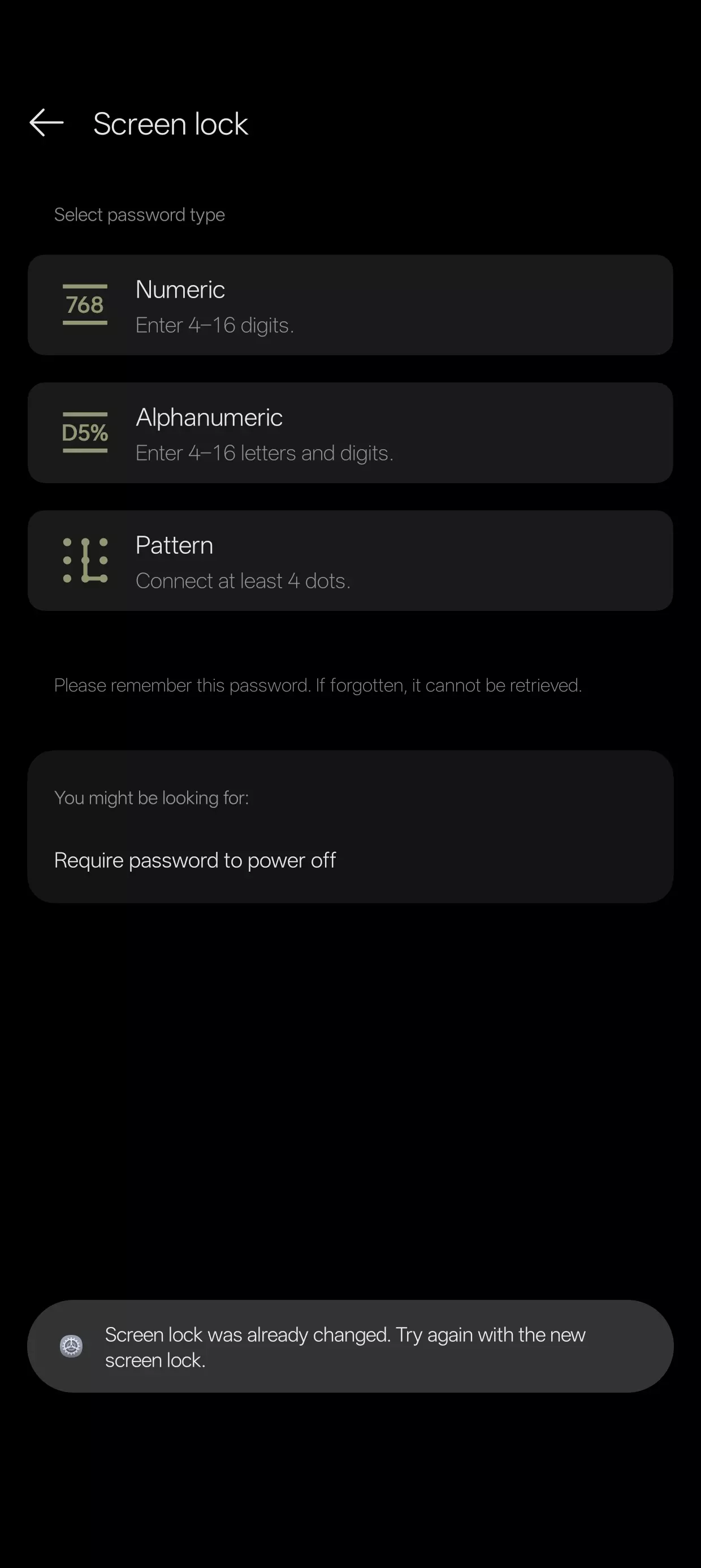 Oneplus Nord 3 (Screen Lock Was Already Change) : ERROR