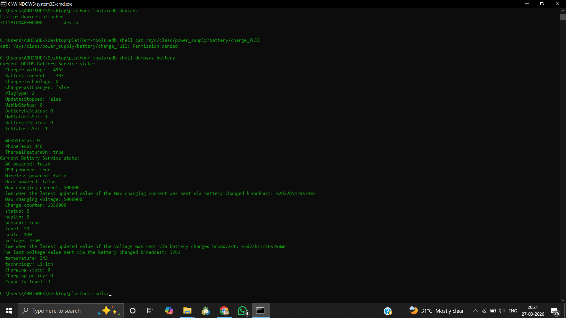 ADB Permission Issues